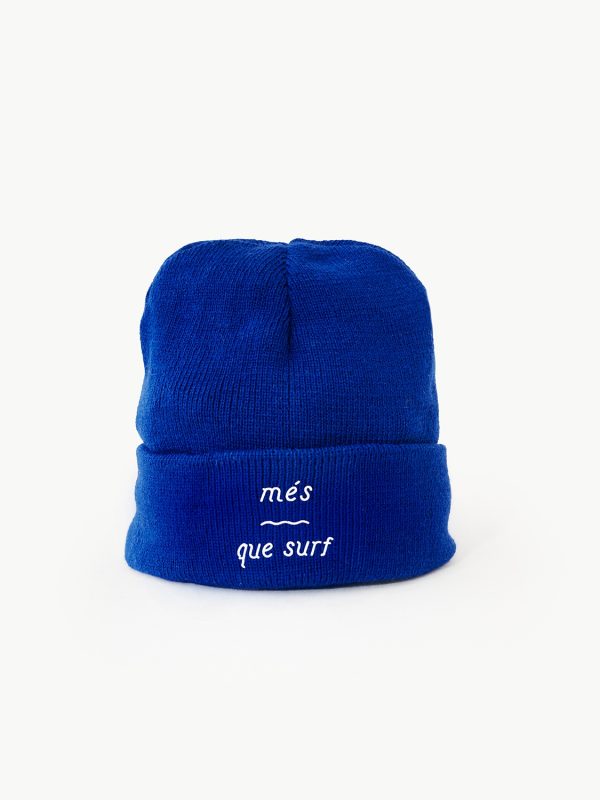 Gorro de lana azul