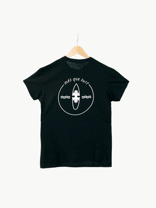 Camiseta Més Que Surf negra - Imagen 2