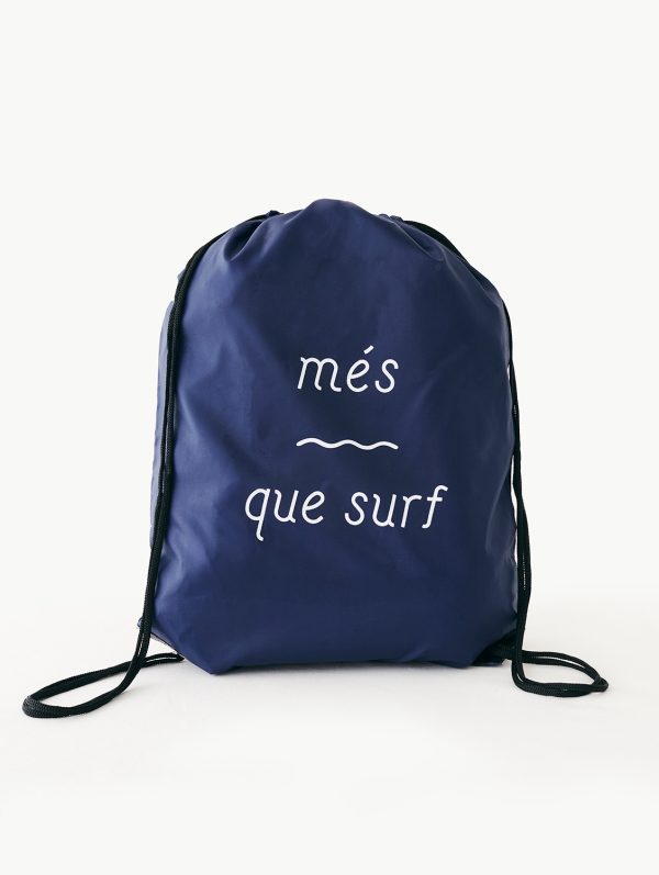 Mochila de cuerdas azul marino
